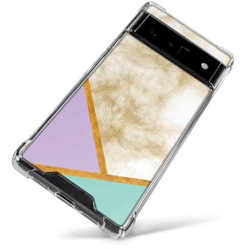 Angled Marble Google Pixel 6 Clear Case